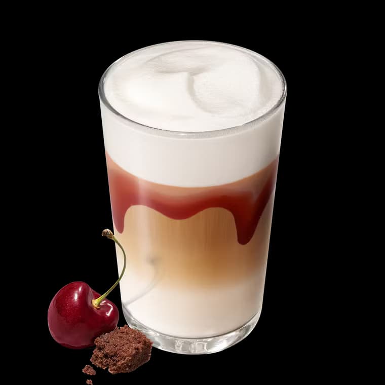 Cherry chocolate latte